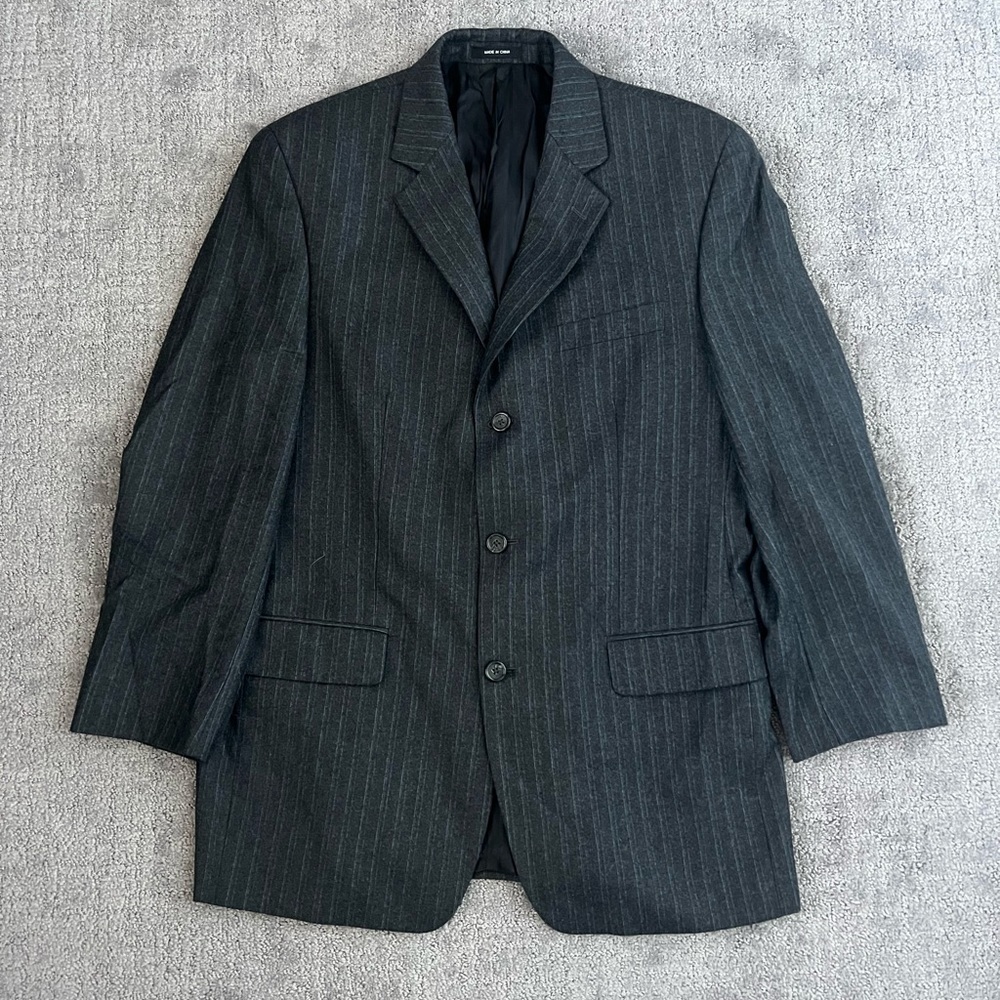 Michael Kors Wool Pinstripe Preppy Blazer